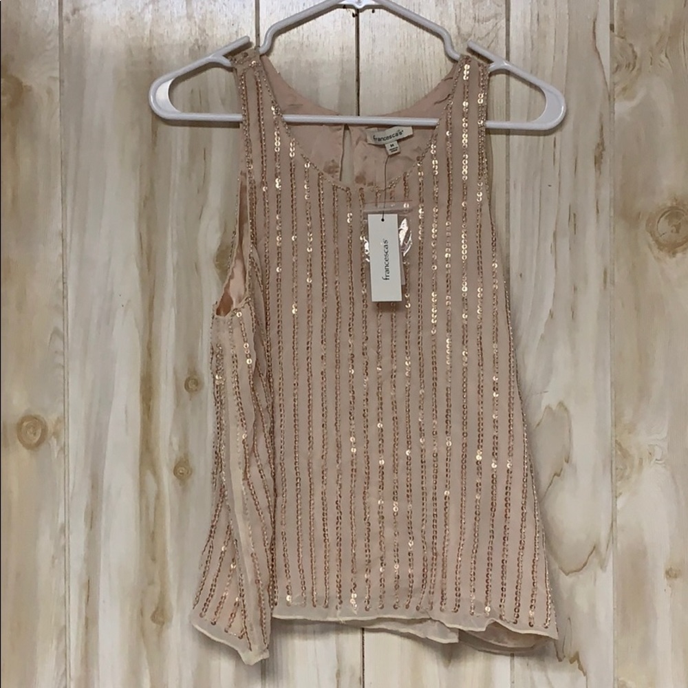 Francesca’s beaded tank top new with tags !